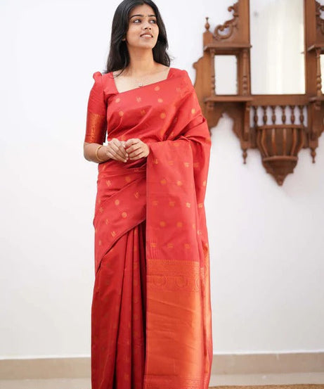 Banarasi Soft Silk Traditional Wear Simple Wedding Sari With Blouse