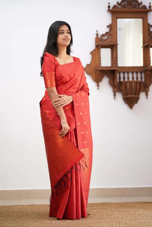Banarasi Soft Silk Traditional Wear Simple Wedding Sari With Blouse