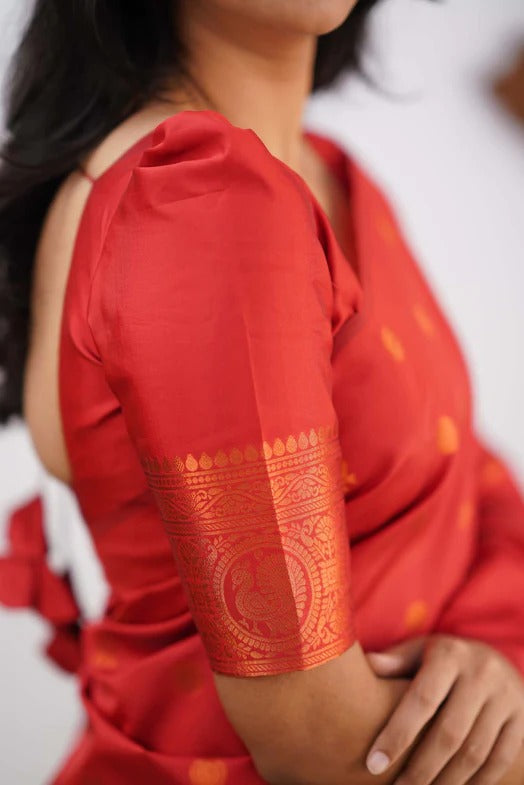 Banarasi Soft Silk Traditional Wear Simple Wedding Sari With Blouse