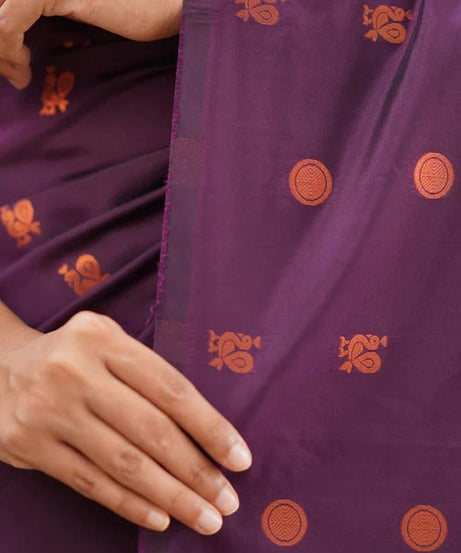 Banarasi Soft Silk Traditional Wear Simple Wedding Sari With Blouse