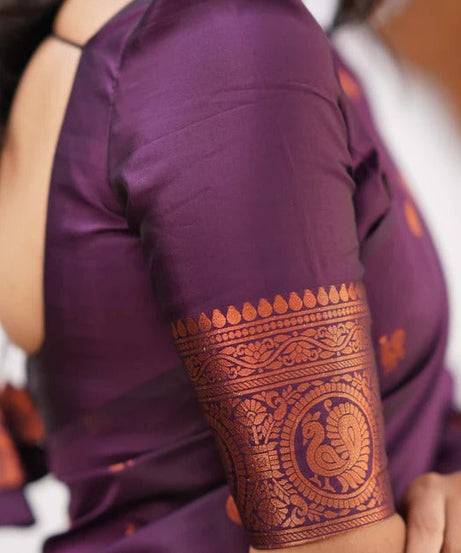 Banarasi Soft Silk Traditional Wear Simple Wedding Sari With Blouse