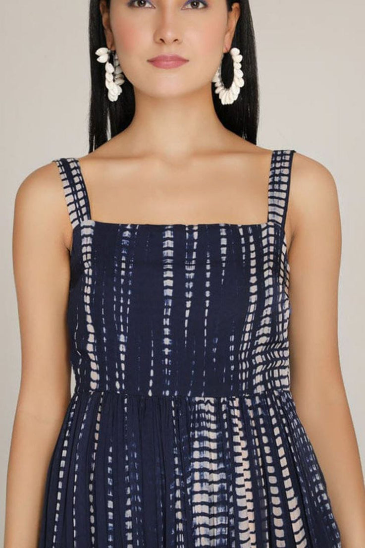 Fancy Georgette Chain Printed Party Wear Stylish Sleeveless Long Dress