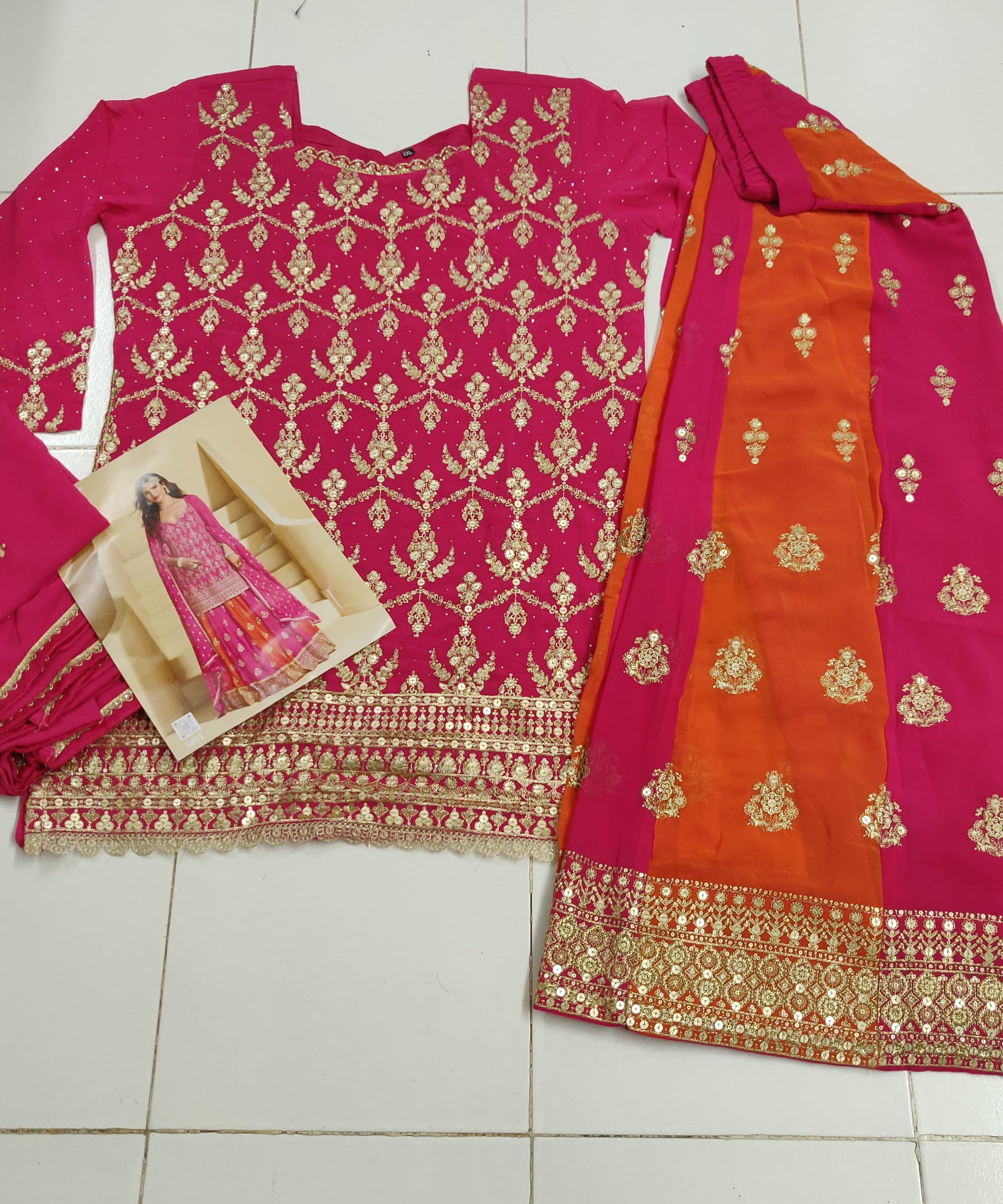 Traditional Real Georgette With Heavy Embroidery Work Salwar Suit