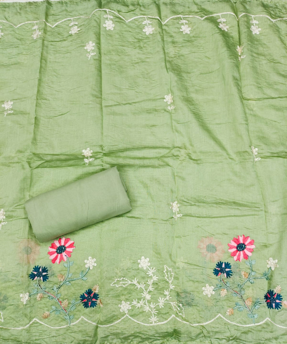 Fancy Traditional Beautiful Roman Silk Designer Top Bottom & Dupatta