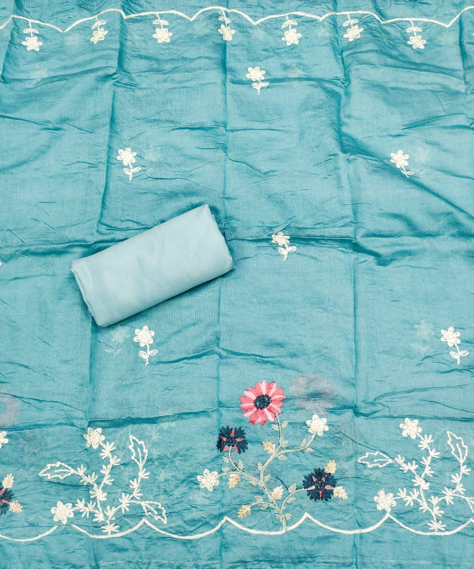 Fancy Traditional Beautiful Roman Silk Designer Top Bottom & Dupatta