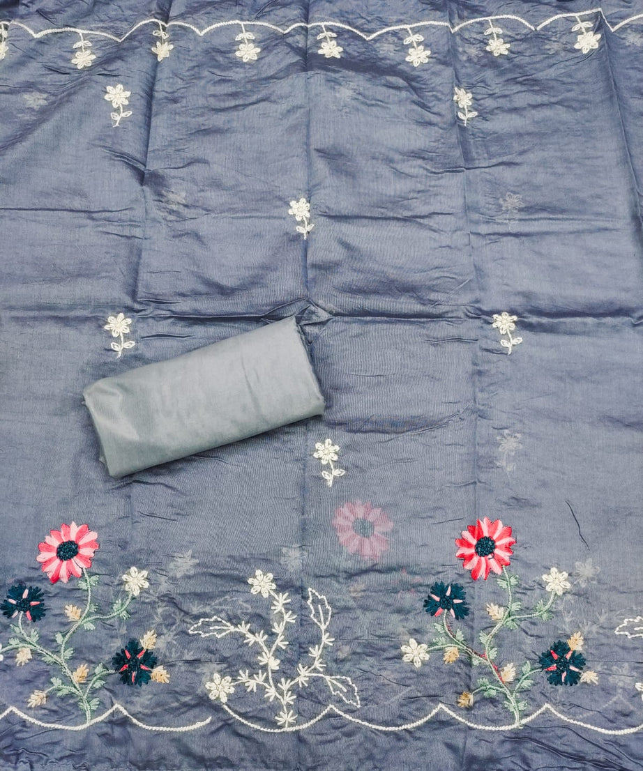 Fancy Traditional Beautiful Roman Silk Designer Top Bottom & Dupatta