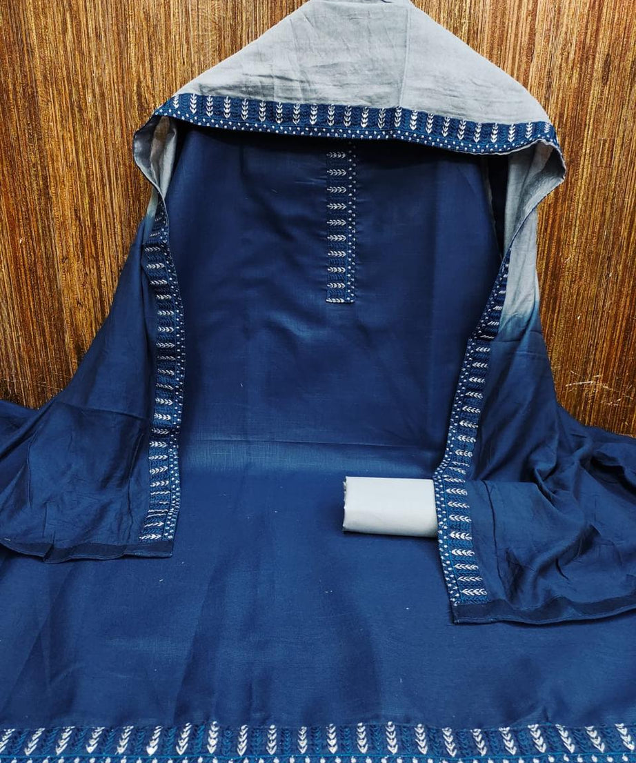 Women's Slub Cotton Tie Work Wedding Festival Wear Top Bottom & Dupatta