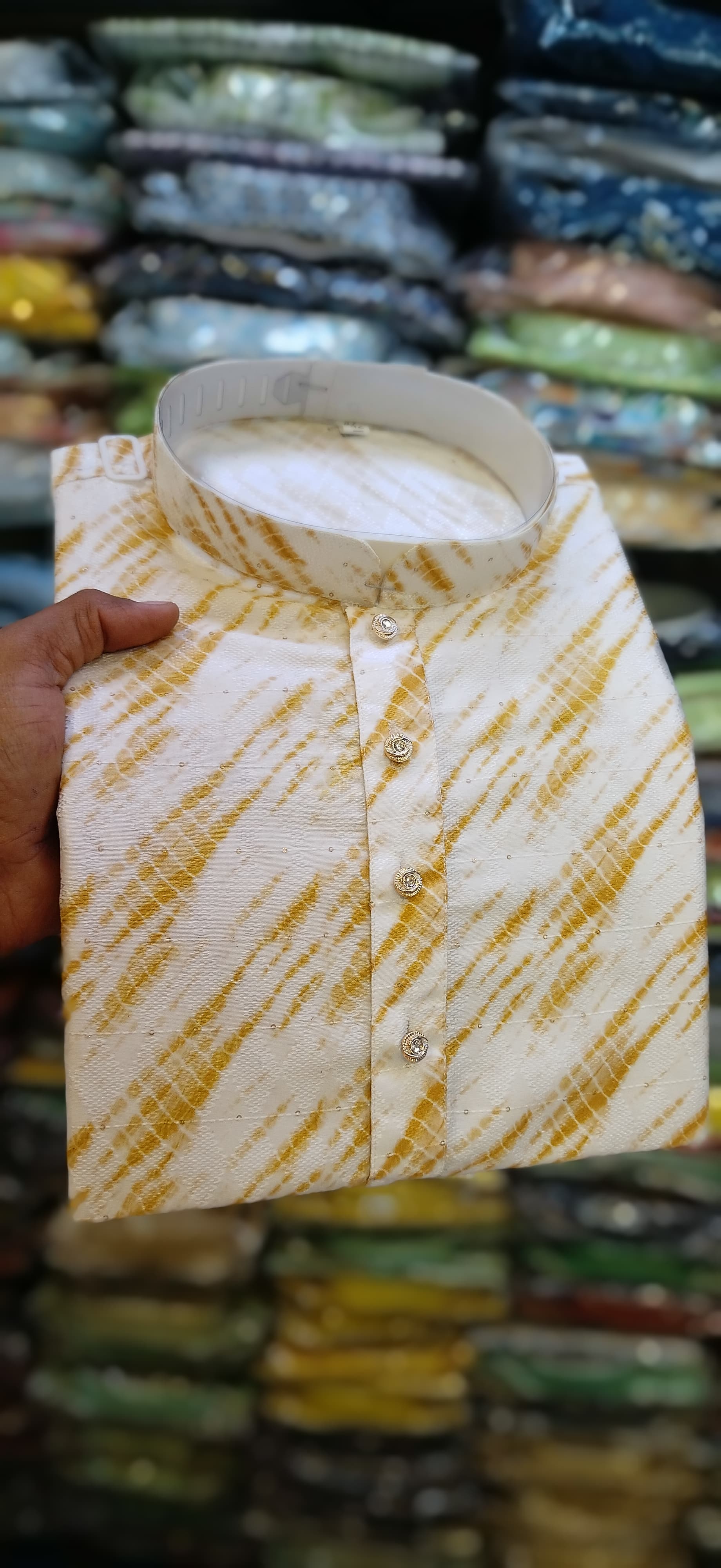 Men's Full Stitched Indian Traditional Stitched Jacquard Kurta Pajama Set