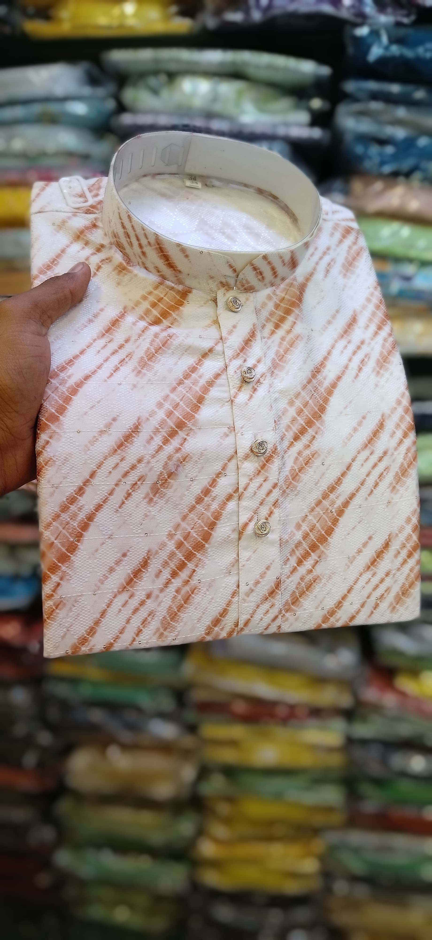 Men's Full Stitched Indian Traditional Stitched Jacquard Kurta Pajama Set