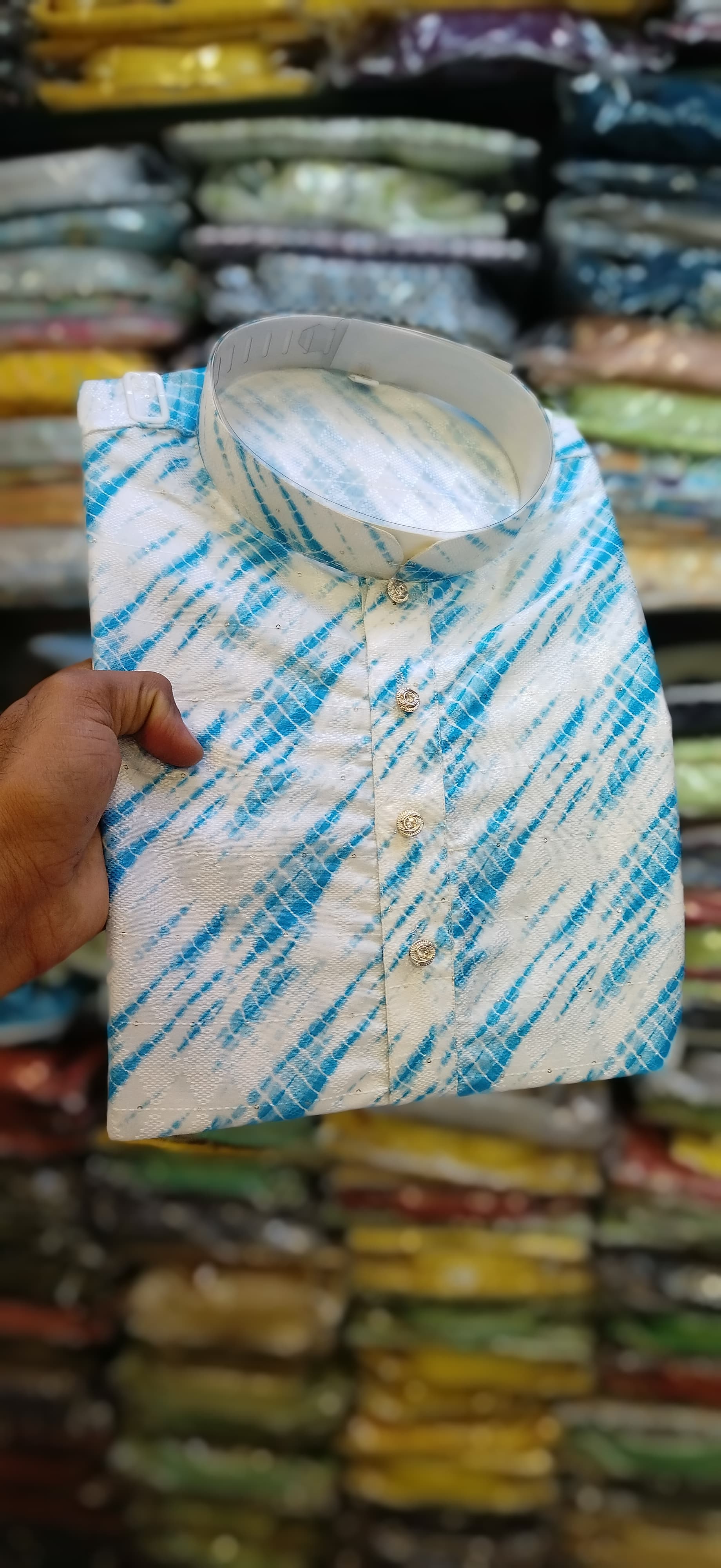 Men's Full Stitched Indian Traditional Stitched Jacquard Kurta Pajama Set