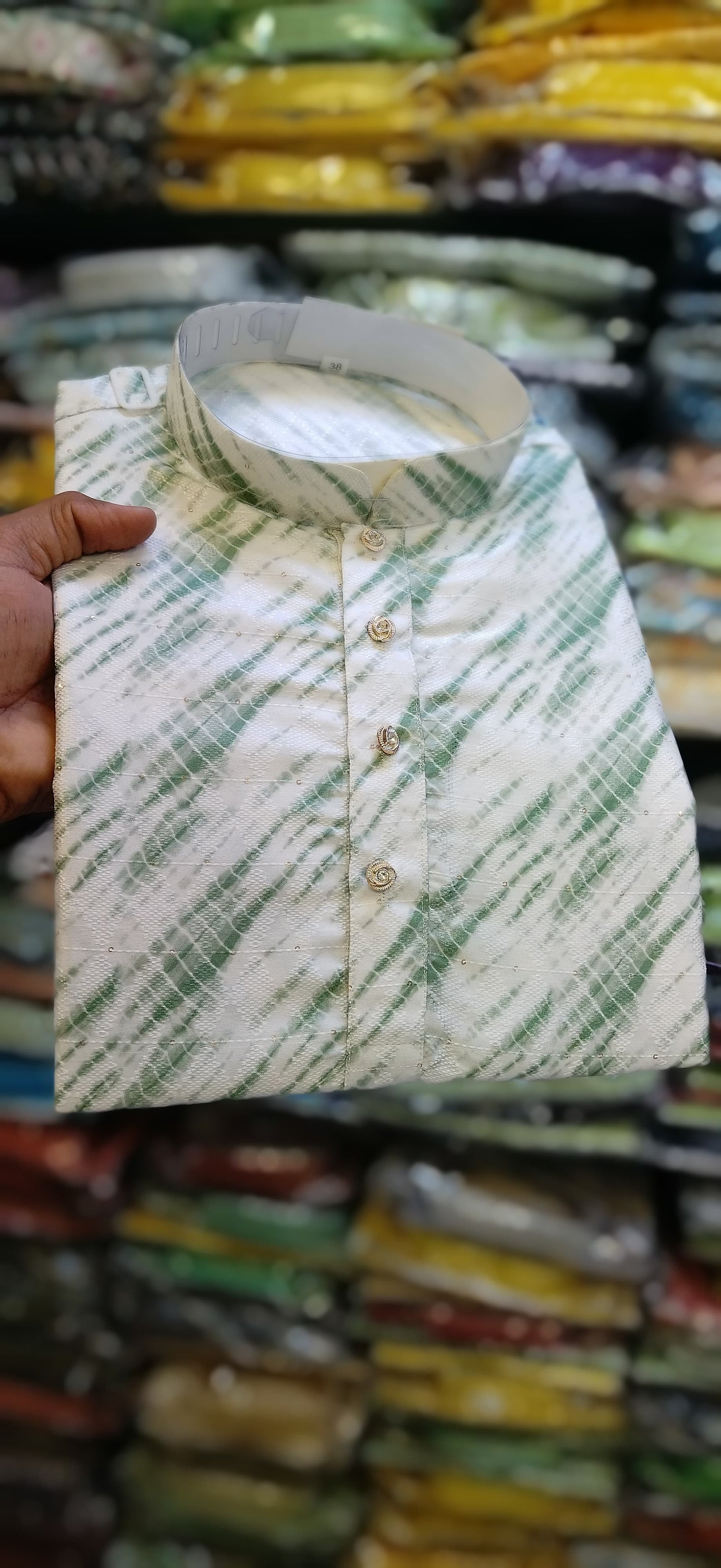 Men's Full Stitched Indian Traditional Stitched Jacquard Kurta Pajama Set