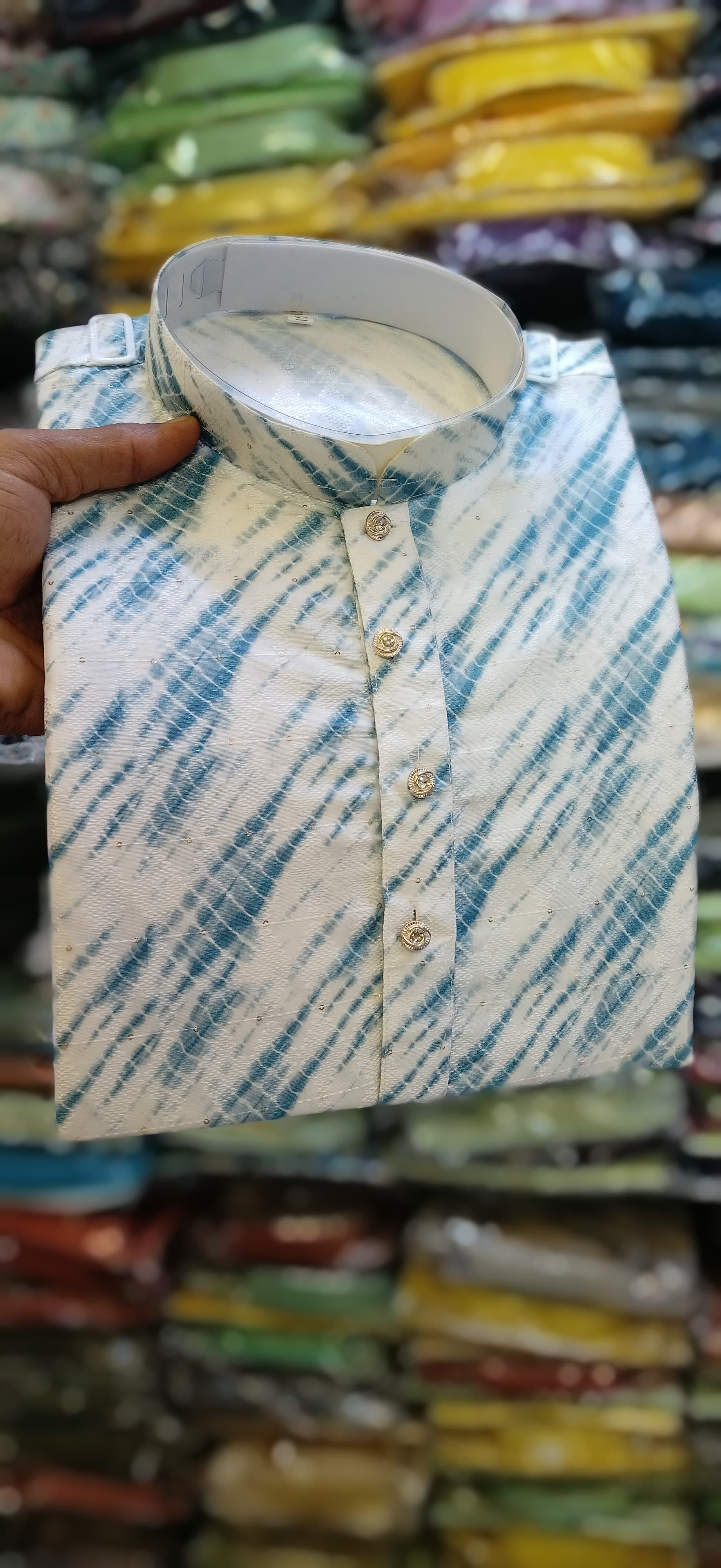 Men's Full Stitched Indian Traditional Stitched Jacquard Kurta Pajama Set