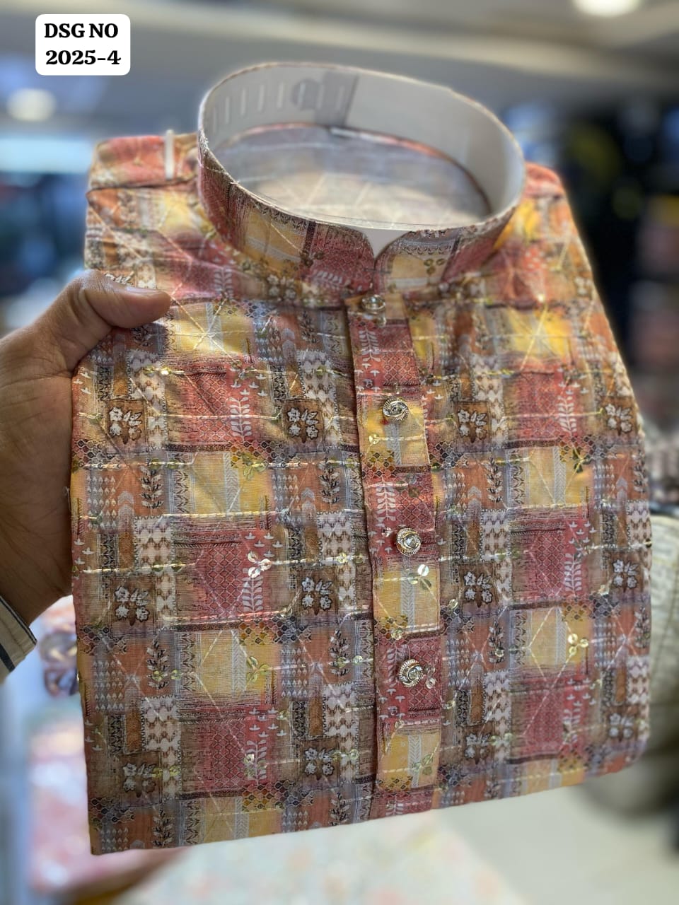 Men's Full Stitched Designer Traditional Wear Linen Kurta Pajama Set