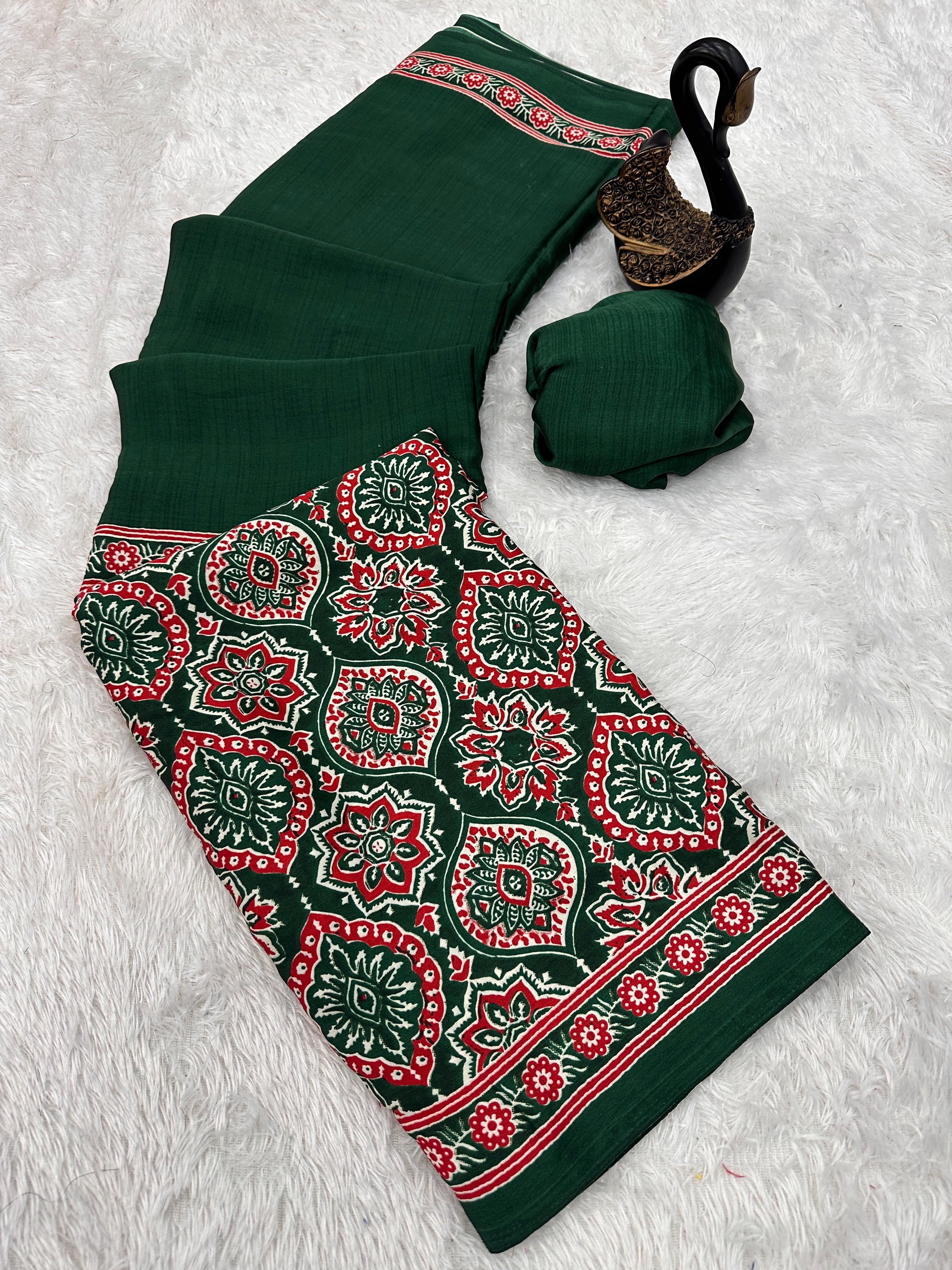 Lagdi Pure Gajji Soft Silk Saree, Beautiful Simple Sari With Blouse