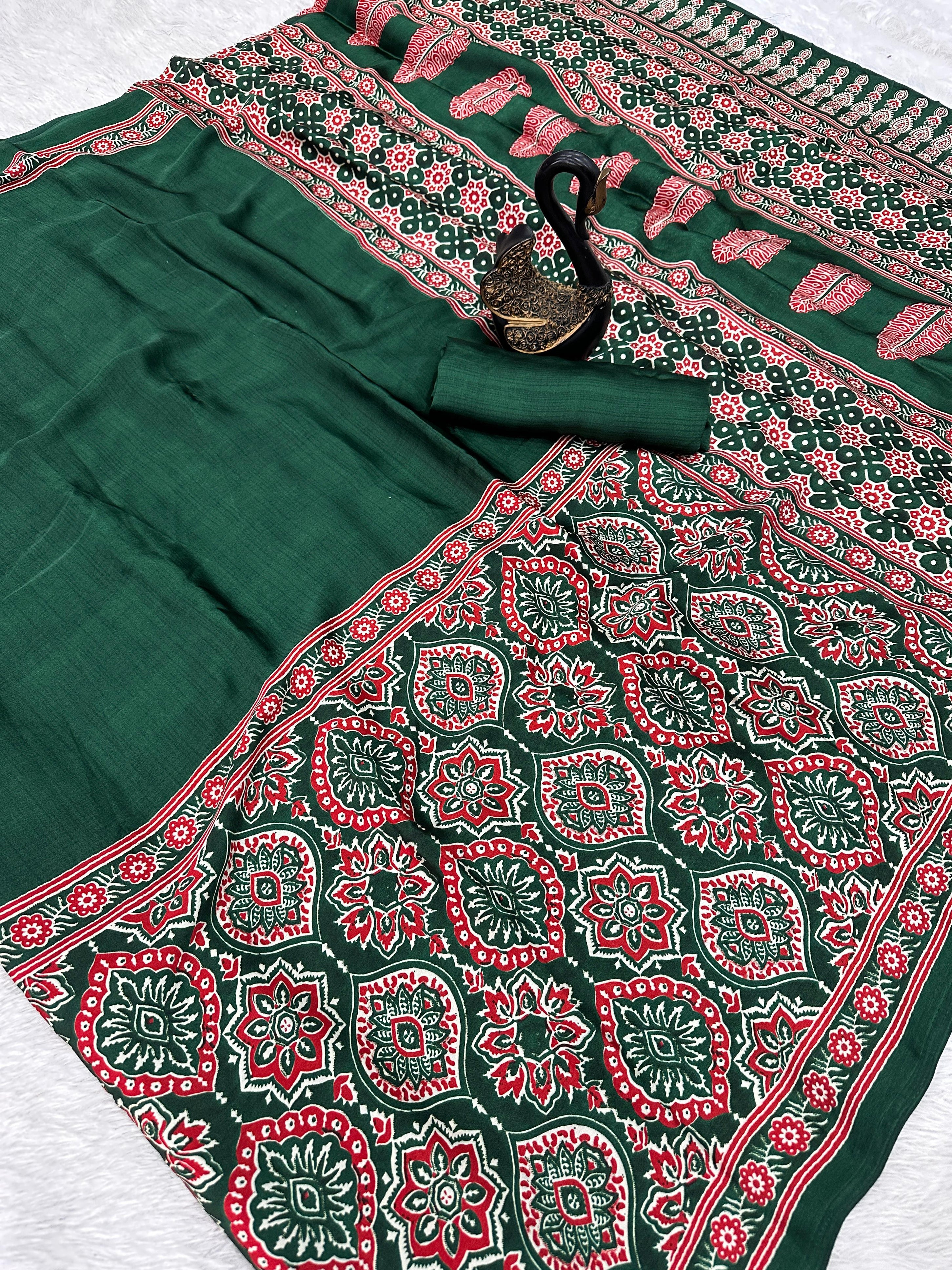 Lagdi Pure Gajji Soft Silk Saree, Beautiful Simple Sari With Blouse