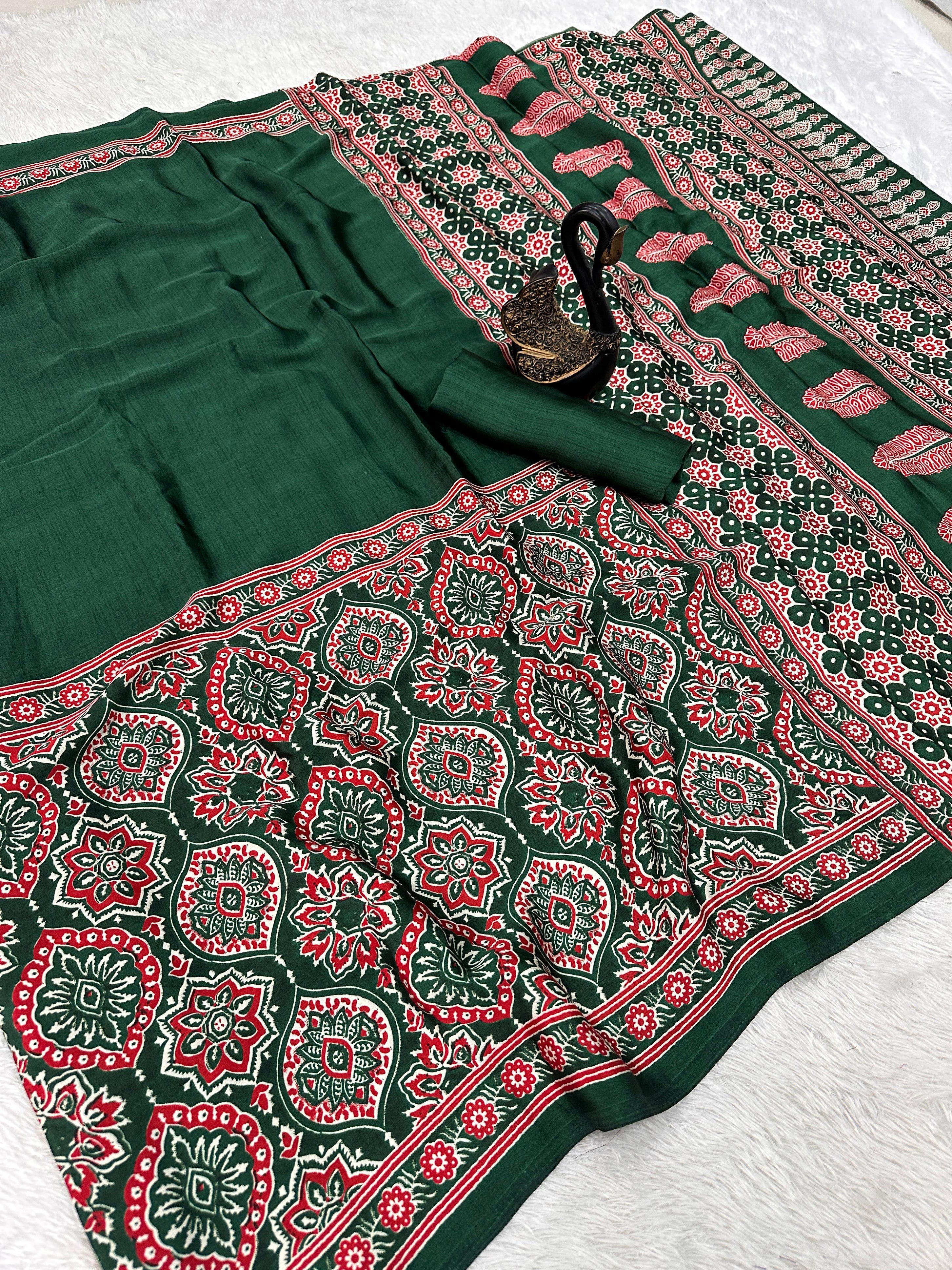 Lagdi Pure Gajji Soft Silk Saree, Beautiful Simple Sari With Blouse