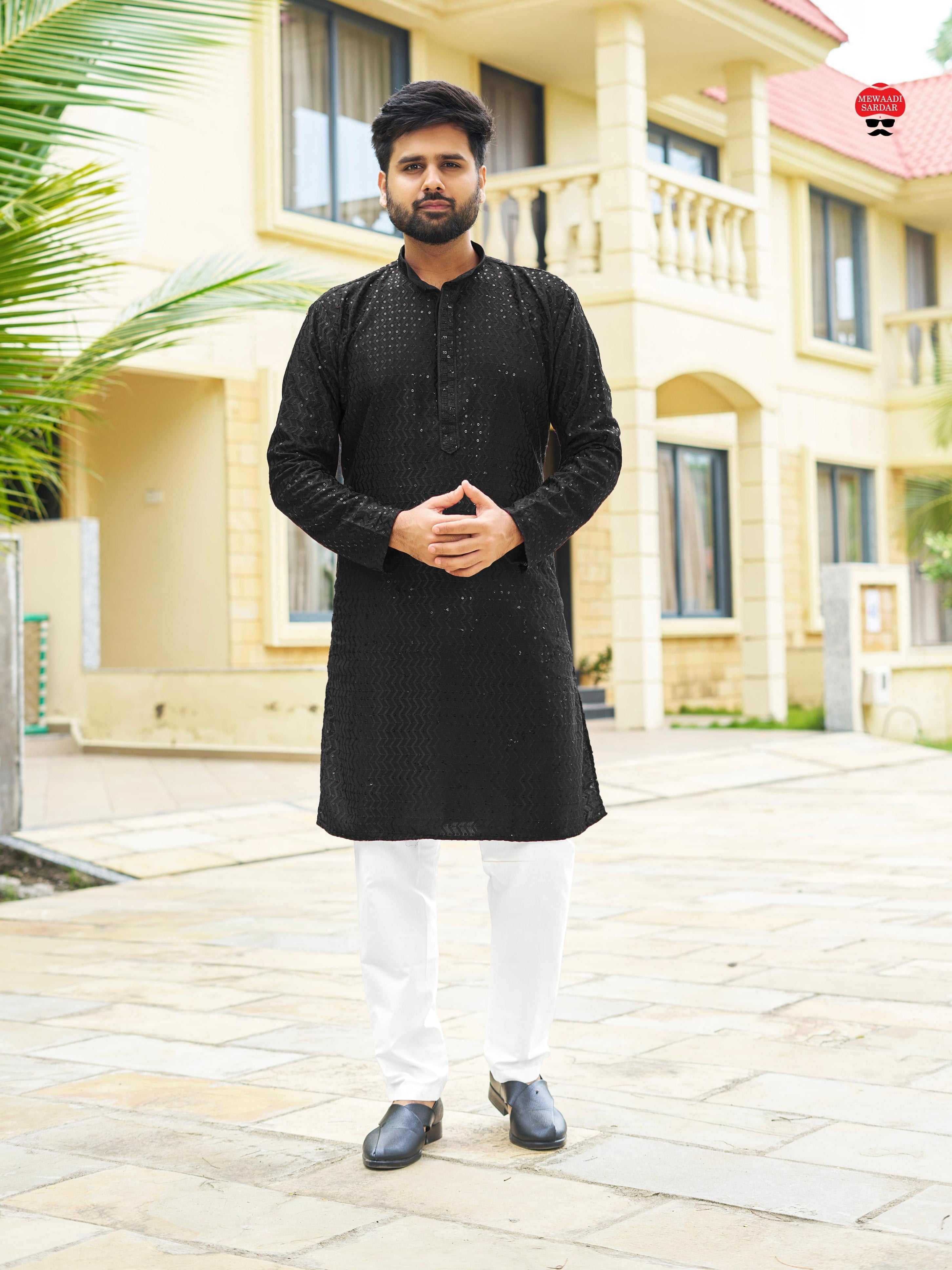 Premium Rayon Traditional Wedding Wear Designer Kurta Pajama Set For Men's