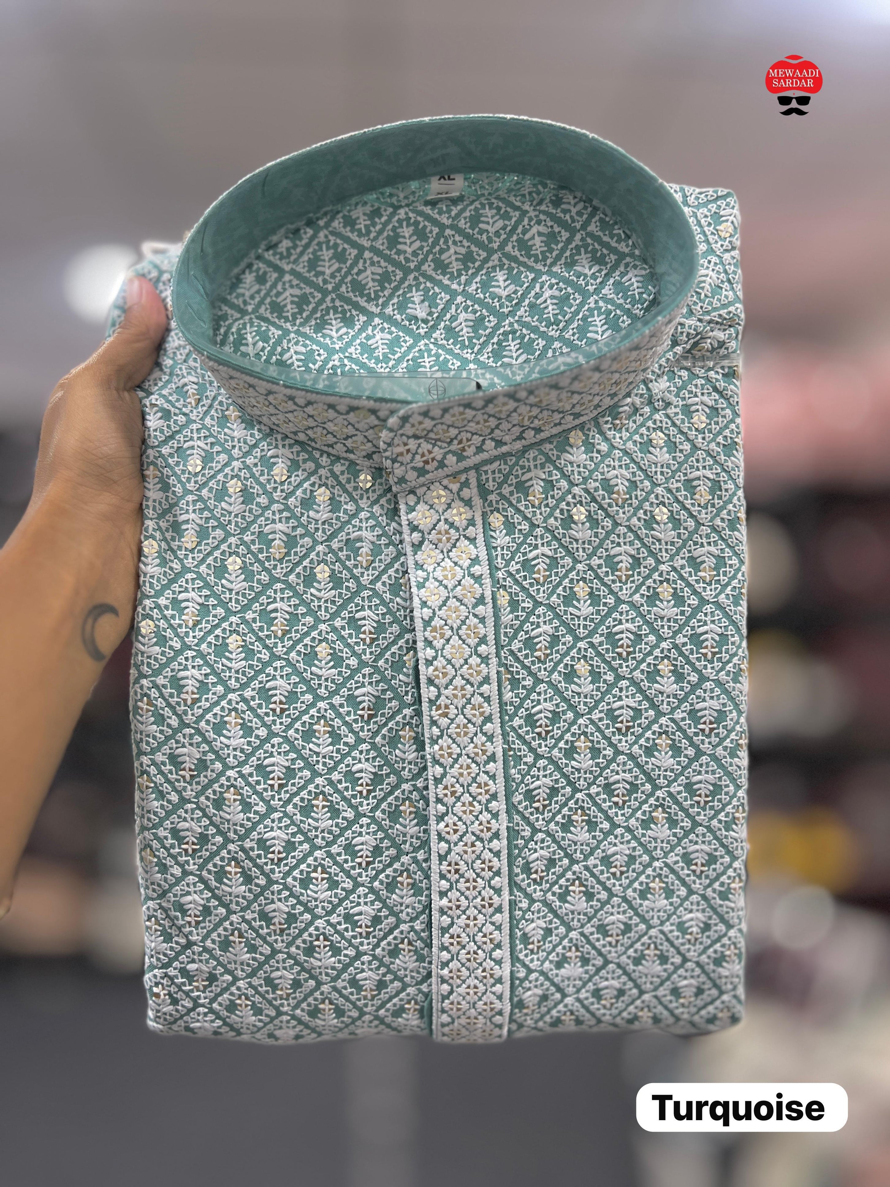 Heavy Rayon Designer Traditional Wear Kurta With Pajama Set For Men's