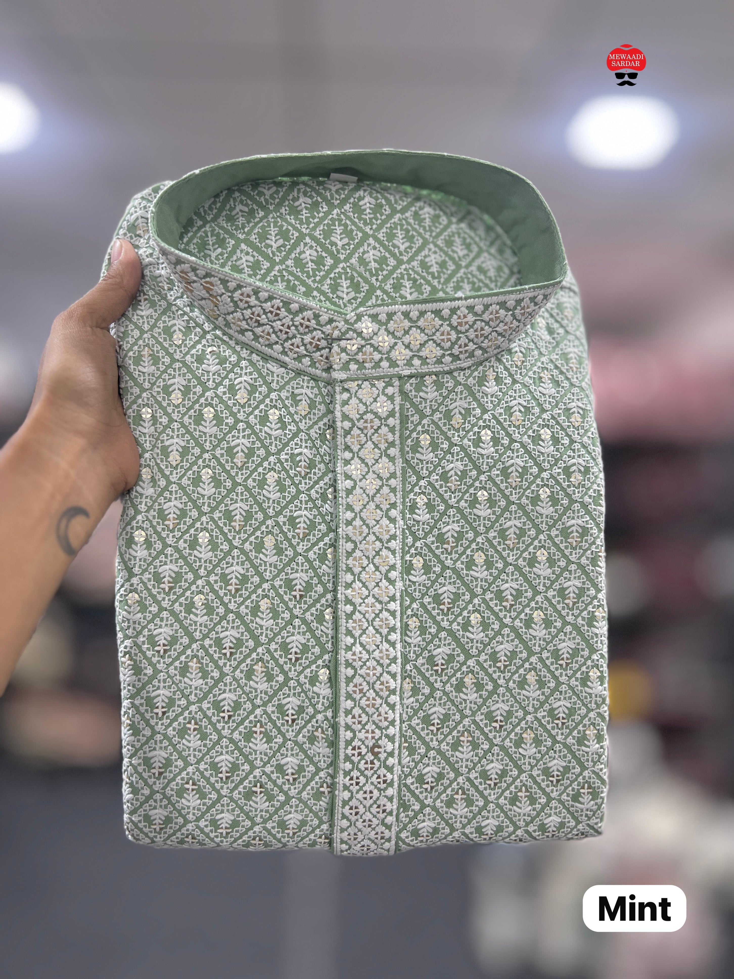 Heavy Rayon Designer Traditional Wear Kurta With Pajama Set For Men's