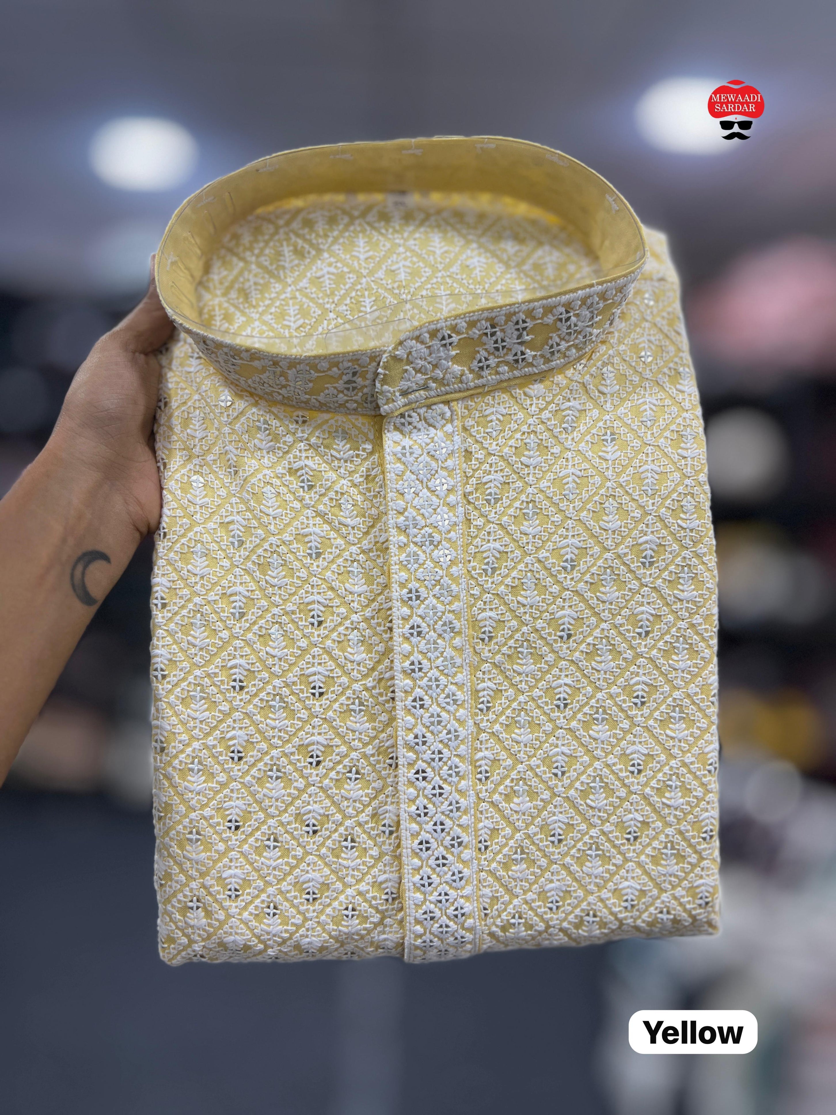 Heavy Rayon Designer Traditional Wear Kurta With Pajama Set For Men's