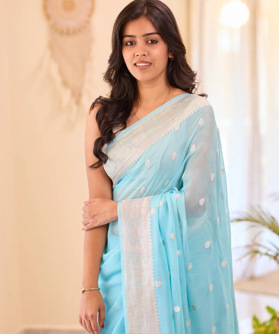 Soft Lilan Slab Attractive Charmfull Beautiful Simple Saree With Blouse