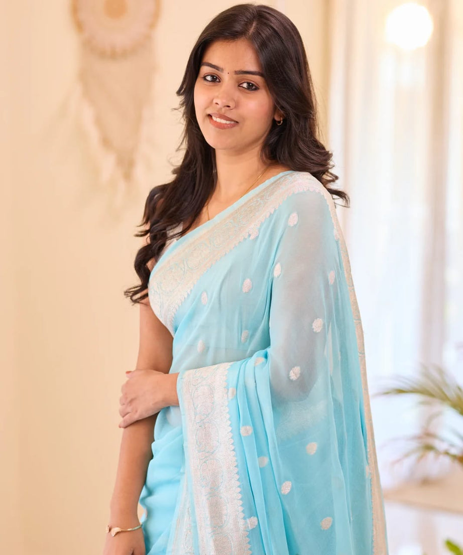 Soft Lilan Slab Attractive Charmfull Beautiful Simple Saree With Blouse