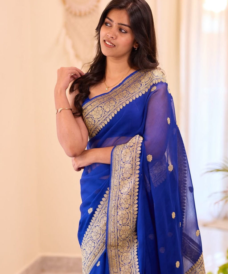 Soft Lilan Slab Attractive Charmfull Beautiful Simple Saree With Blouse