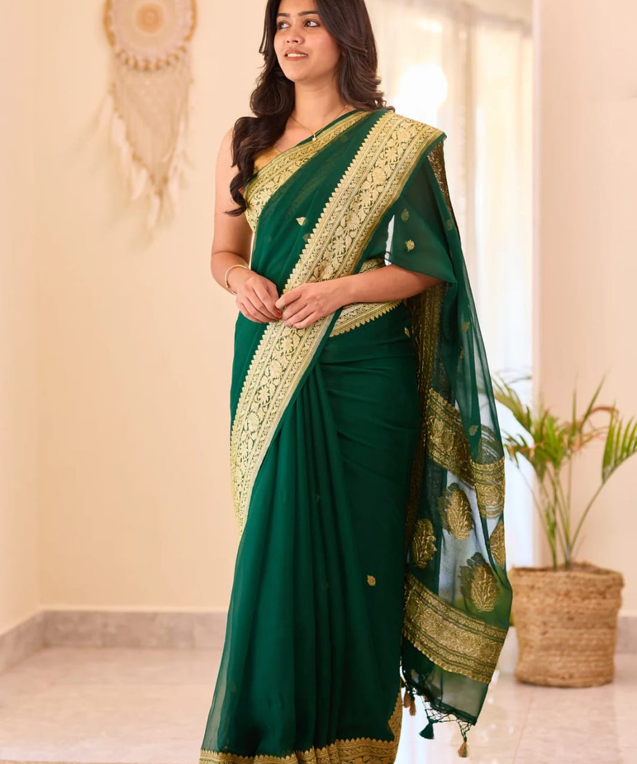 Soft Lilan Slab Attractive Charmfull Beautiful Simple Saree With Blouse