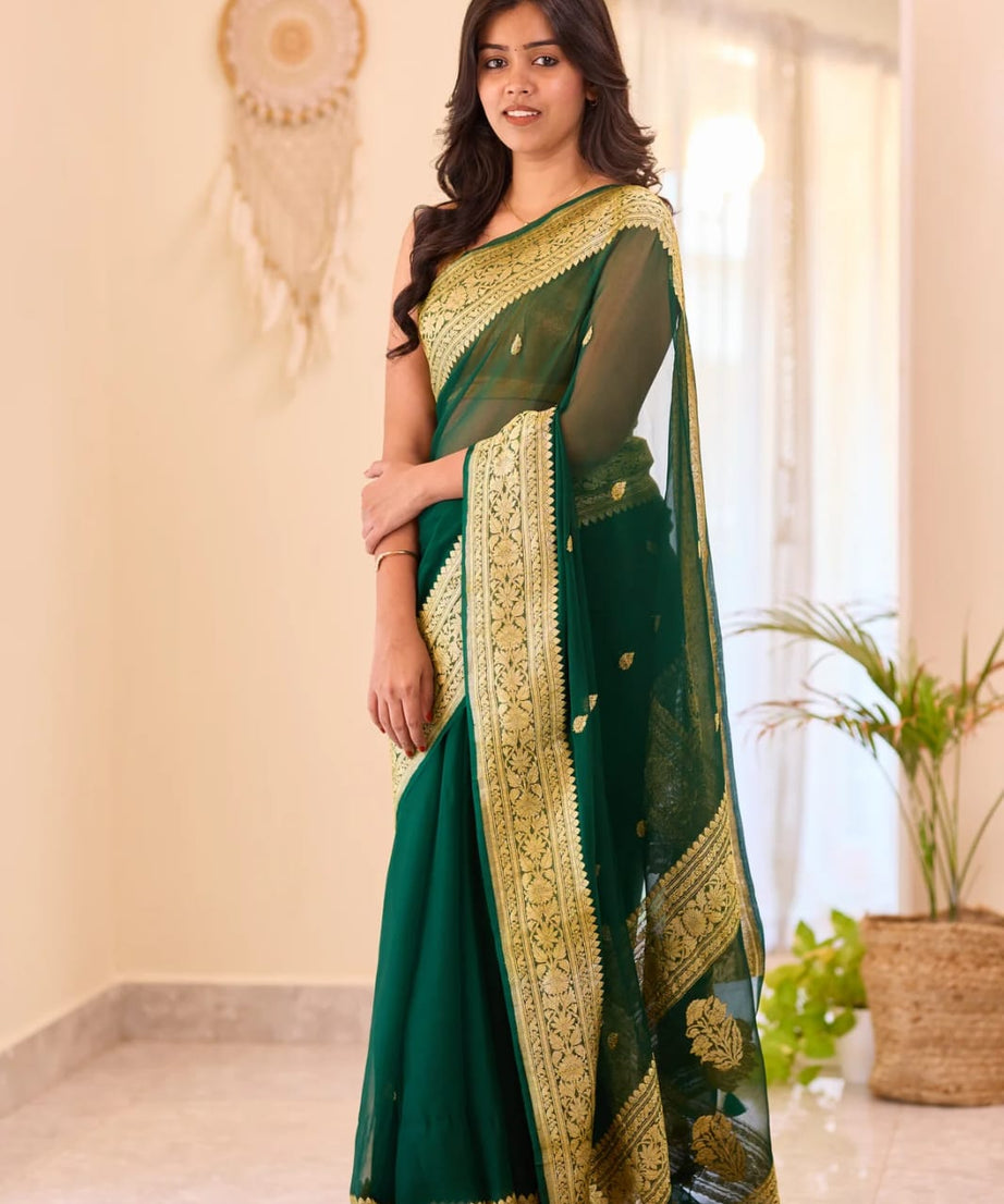 Soft Lilan Slab Attractive Charmfull Beautiful Simple Saree With Blouse