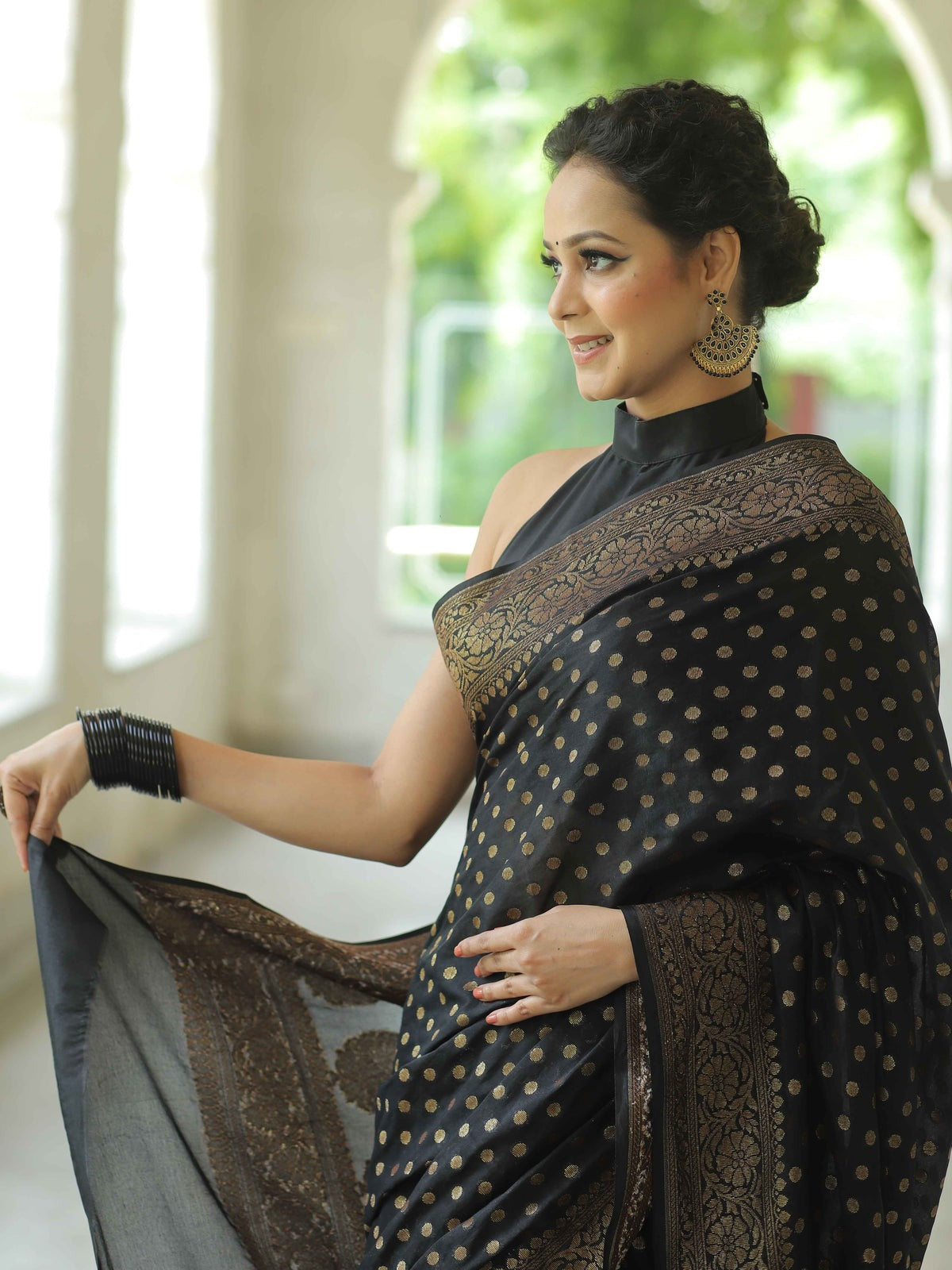 Traditional Banarasi Soft Silk Saree, Wedding Simple Saree With Blouse