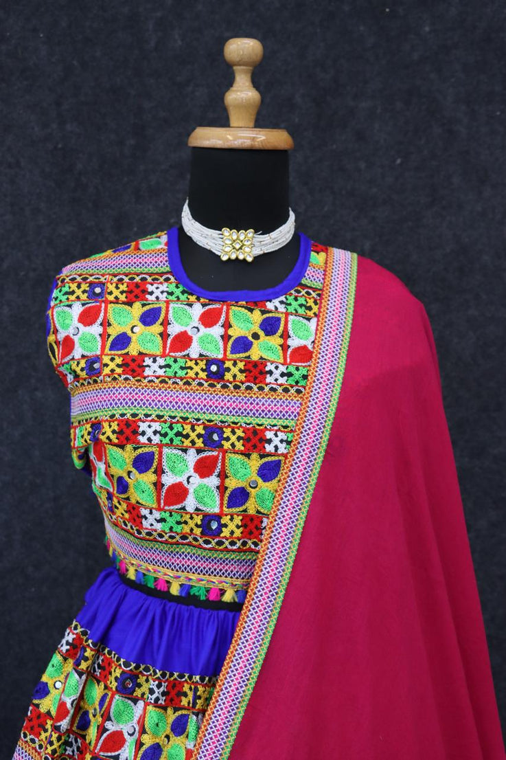 Navratri Spacial Pure Heavy Rayon Cotton Lehenga Choli With Blouse