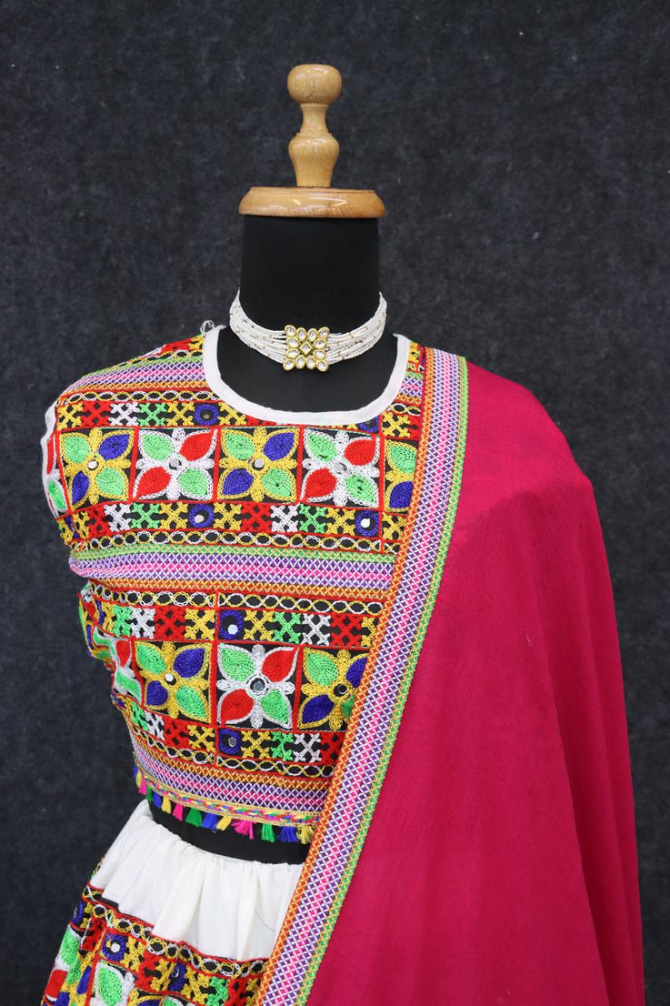 Navratri Spacial Pure Heavy Rayon Cotton Lehenga Choli With Blouse