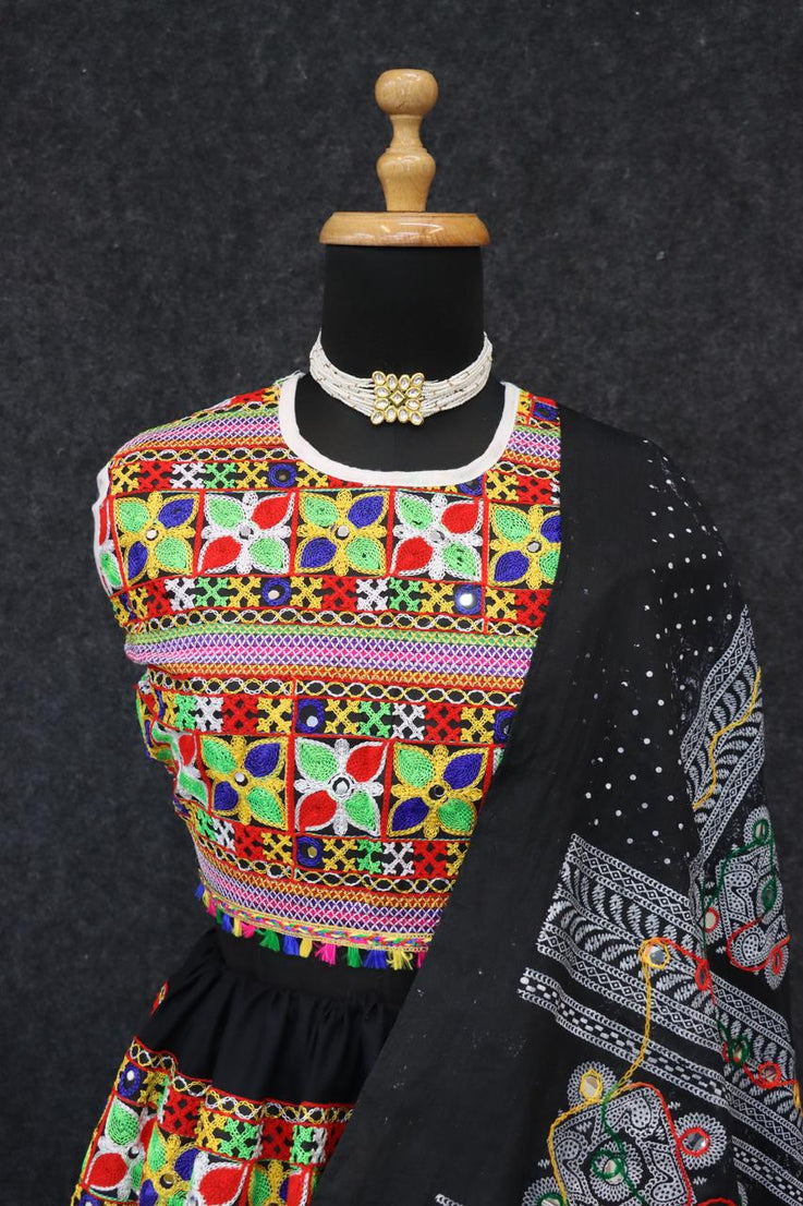 Navratri Spacial Pure Heavy Rayon Cotton Lehenga Choli With Blouse