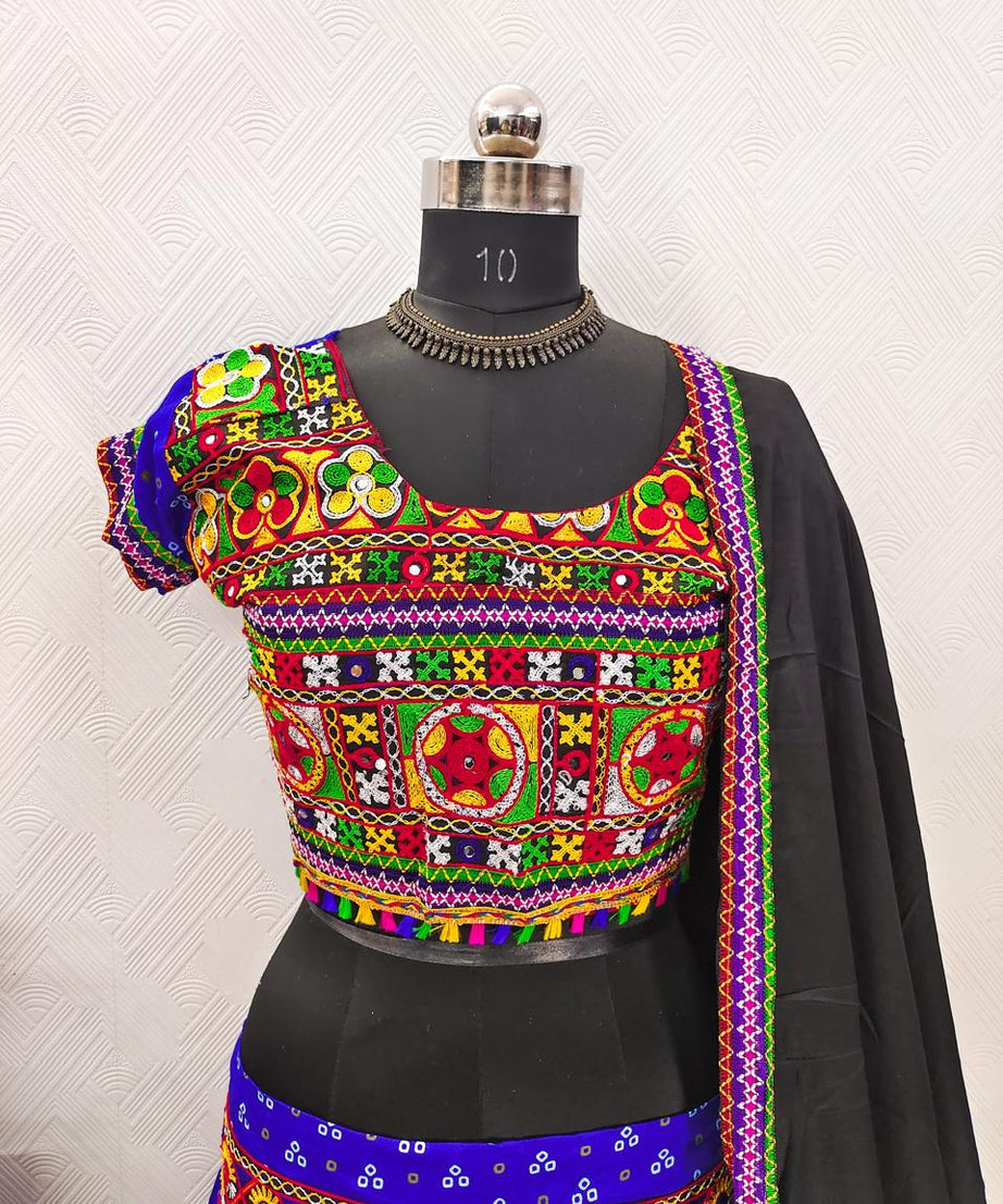 Garba Spacial Pure Heavy Rayon Cotton Lehenga Choli With Blouse