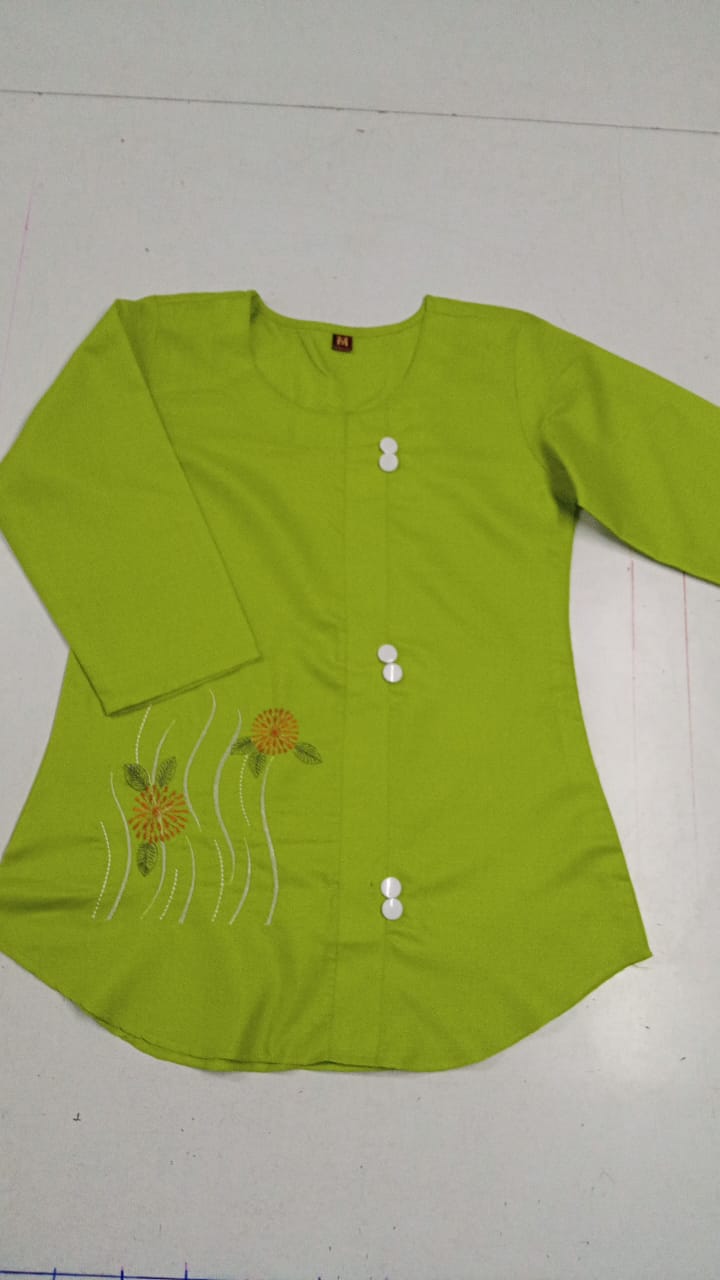 Embroidery Beautiful Cotton Blend Fancy top For Women's