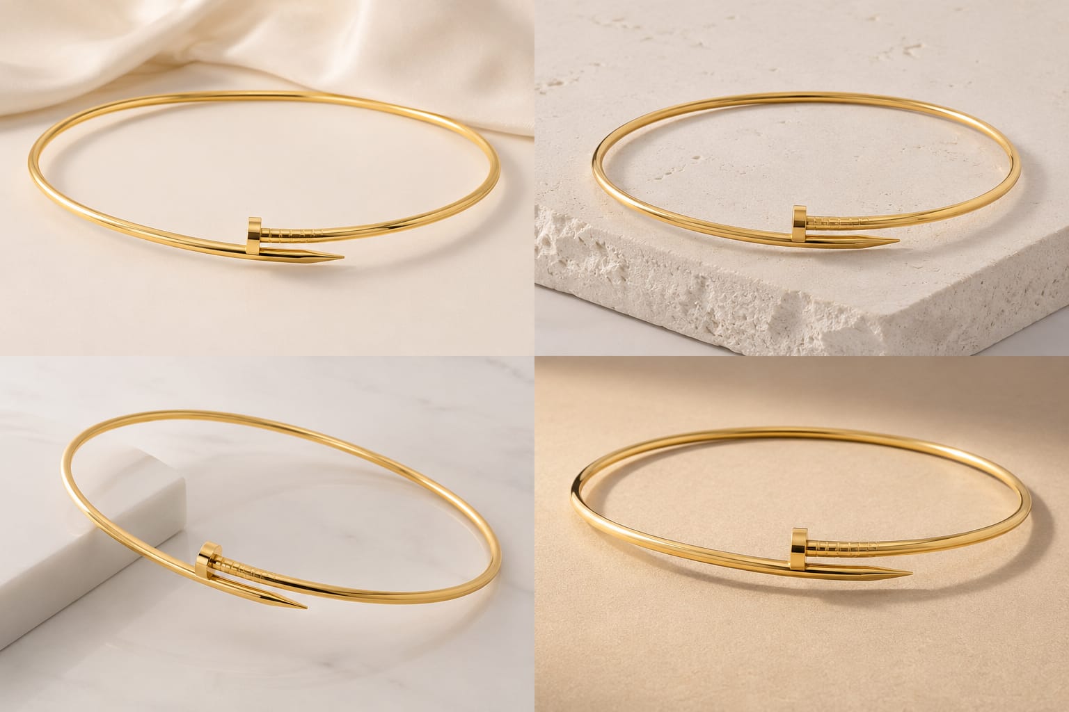 Gold Nail Stainless Steel Anti Tarnish Choker Necklace, Waterproof Minimalist Collar Necklace, Gift for Women's Jewellery