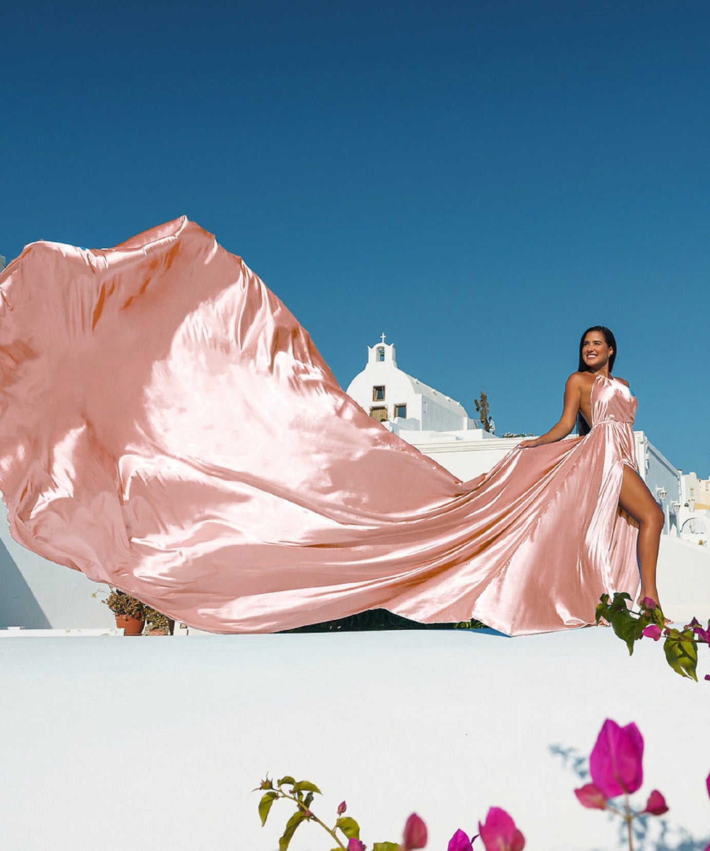 Engagement wedding gown, Santorini Photoshoot Dress