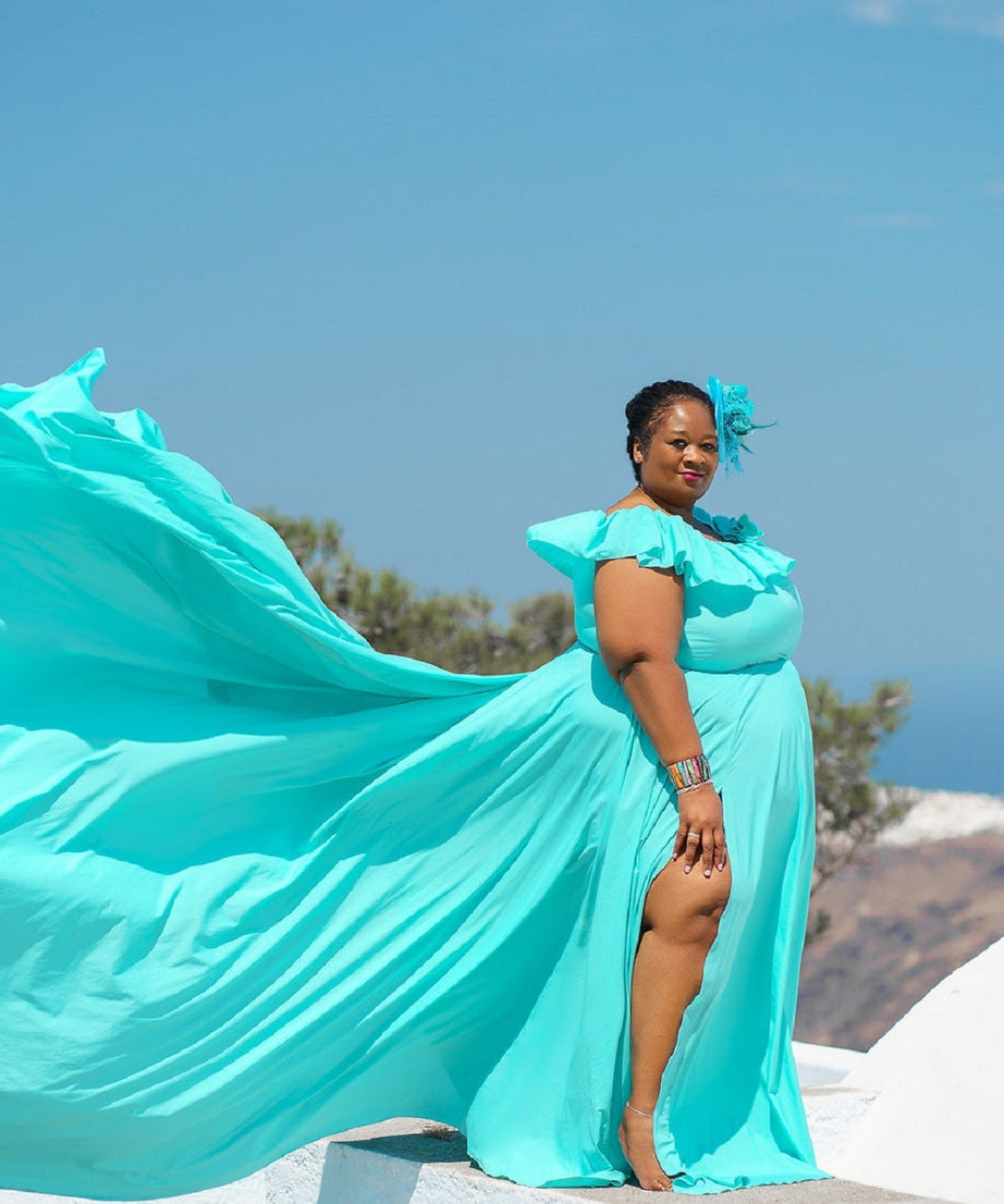 Off Shoulder Long Flying Dress | Flying Dress for Photoshoot