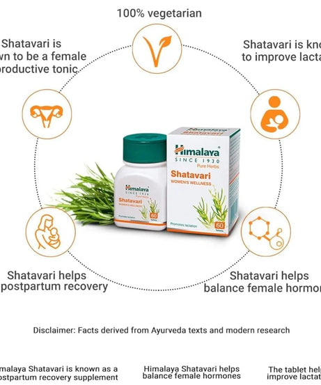Himalaya Shatavari Supplement – Women’s Wellness – 60 Tablets