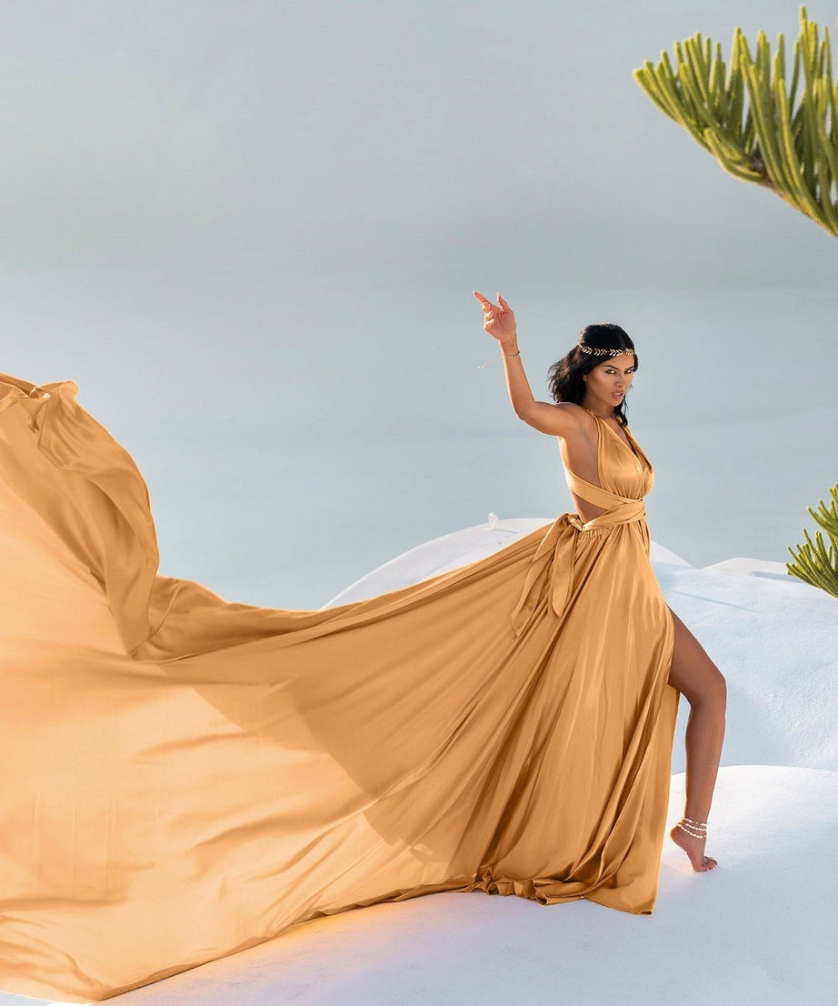 Santorini Flying Dress - Photography Dress - Engagement Dress