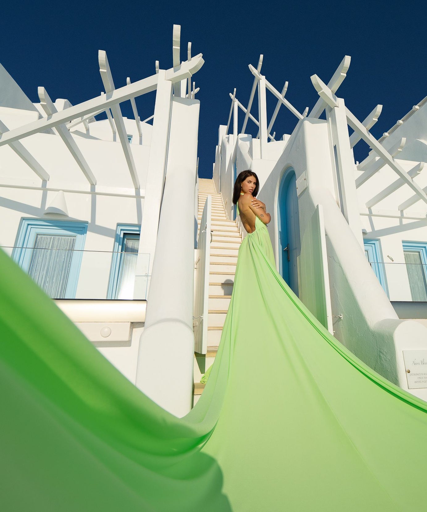 Flying Dress for Photoshoot, Santorini Flying Dress