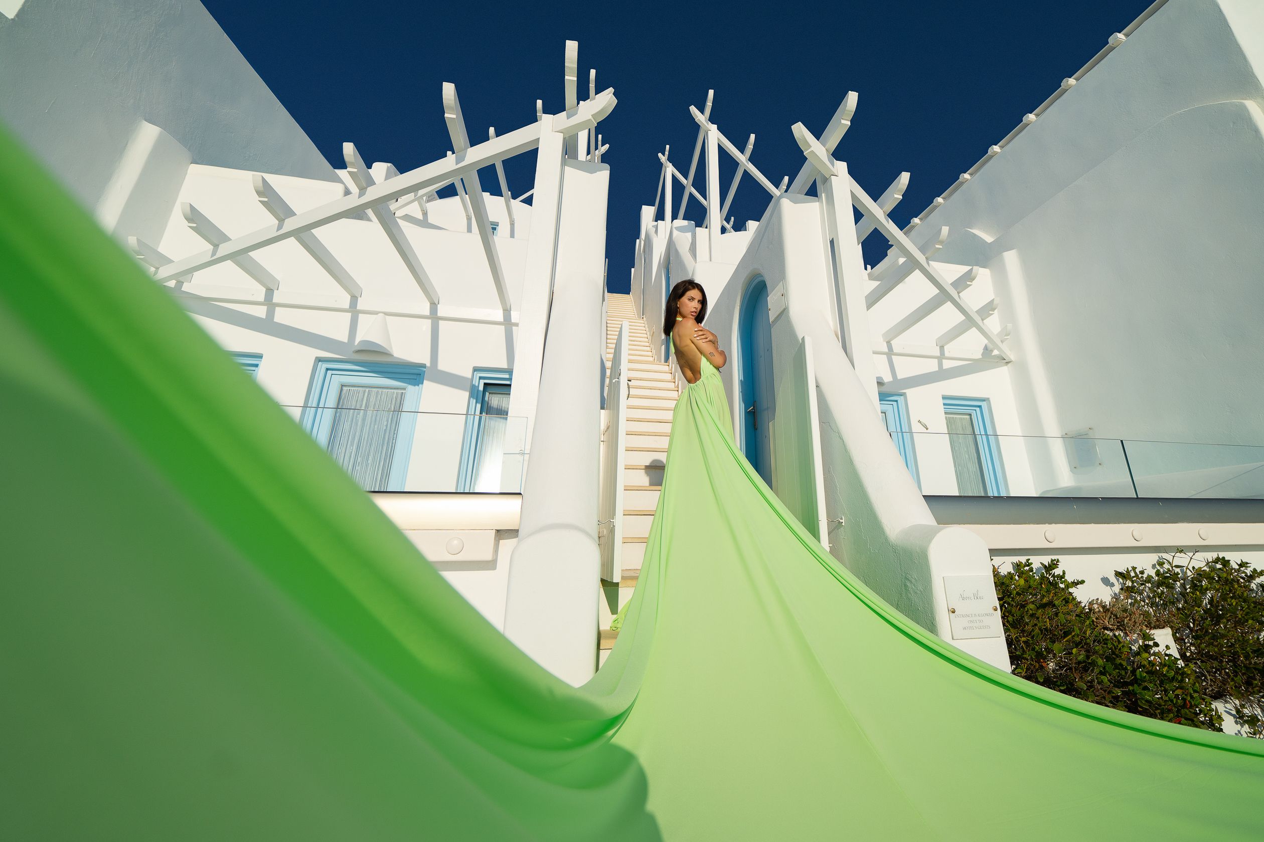 Flying Dress for Photoshoot, Santorini Flying Dress