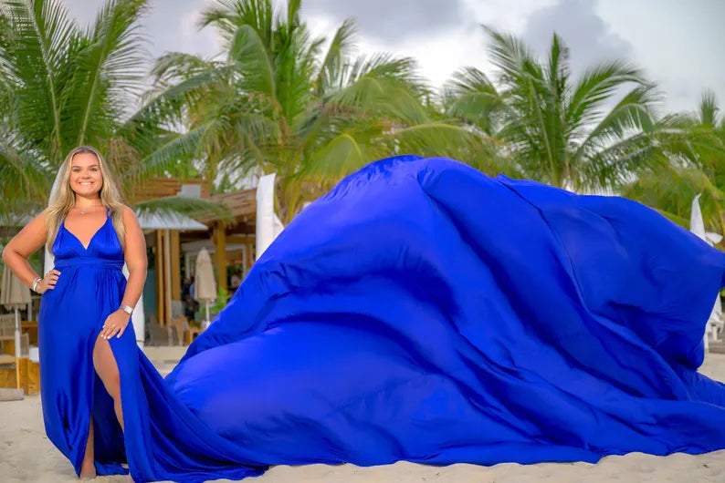 Infinity flying dress electric blue color Flying dress for photoshoot