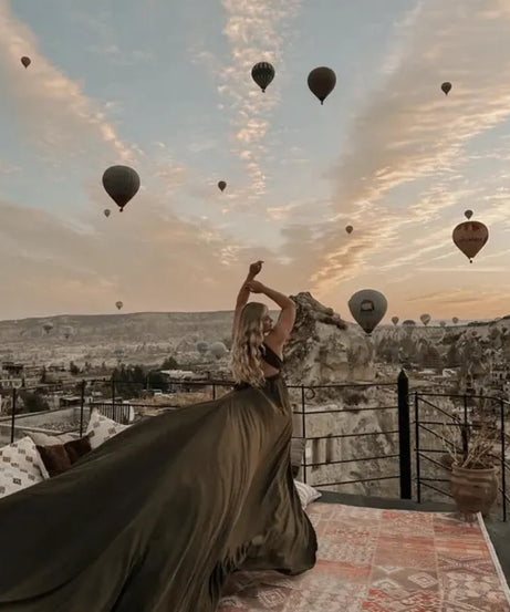 Yellow multiway dress Flying dress Long train dress Photoshoot dress