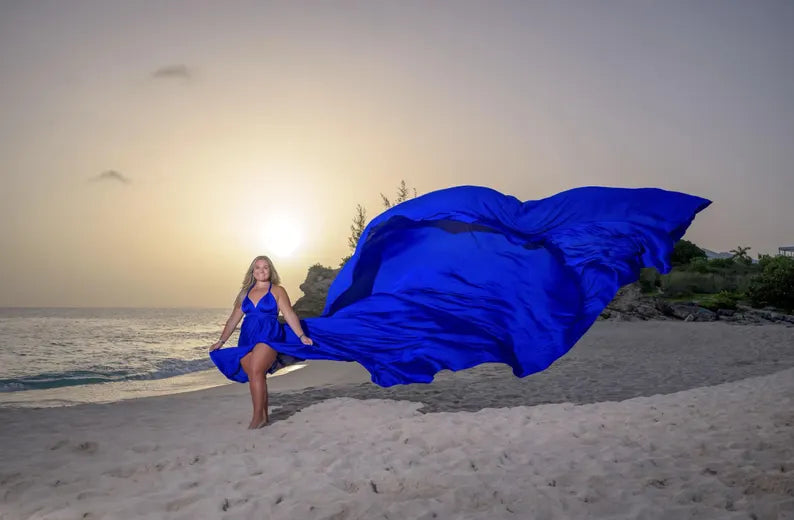Infinity flying dress electric blue color Flying dress for photoshoot