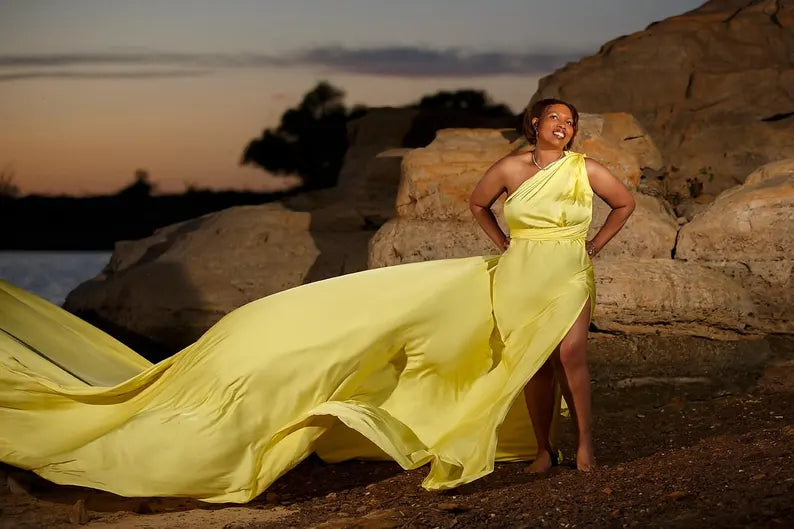 Long Flying Dress Engagement Dress For Photo Shoot Santorini Flying Dress