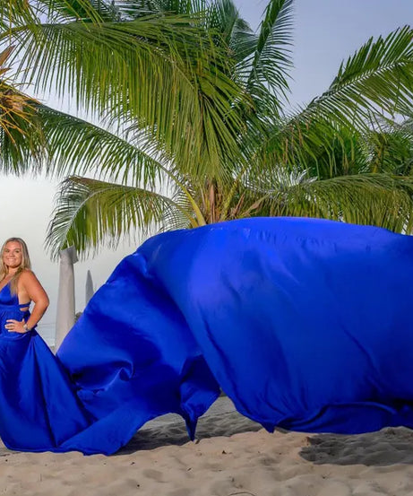 Infinity flying dress electric blue color Flying dress for photoshoot