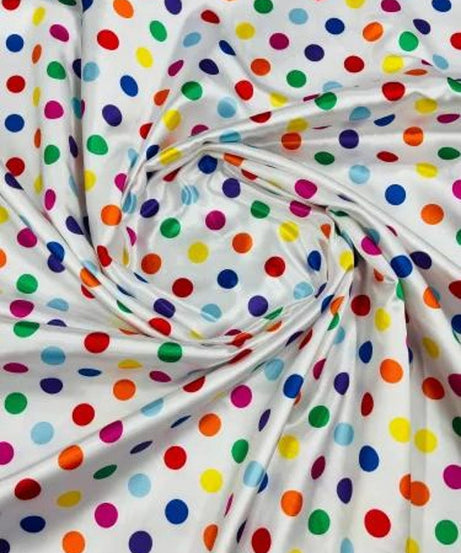 Women's White Rainbow Dot Flying Dress Dramatic Flowing Gown for Photography Sessions