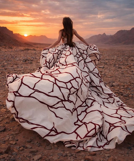 Beach Sunset Flying Dress Elegant Vacation Photoshoot Long Flying Dress