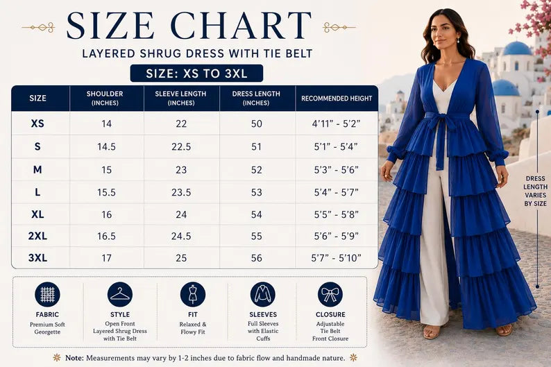 Convertible Flying Dress Shrug, Sky Blue 5 Layer Cape, Open Front Ruffle Overlay, Resort Wear(V)
